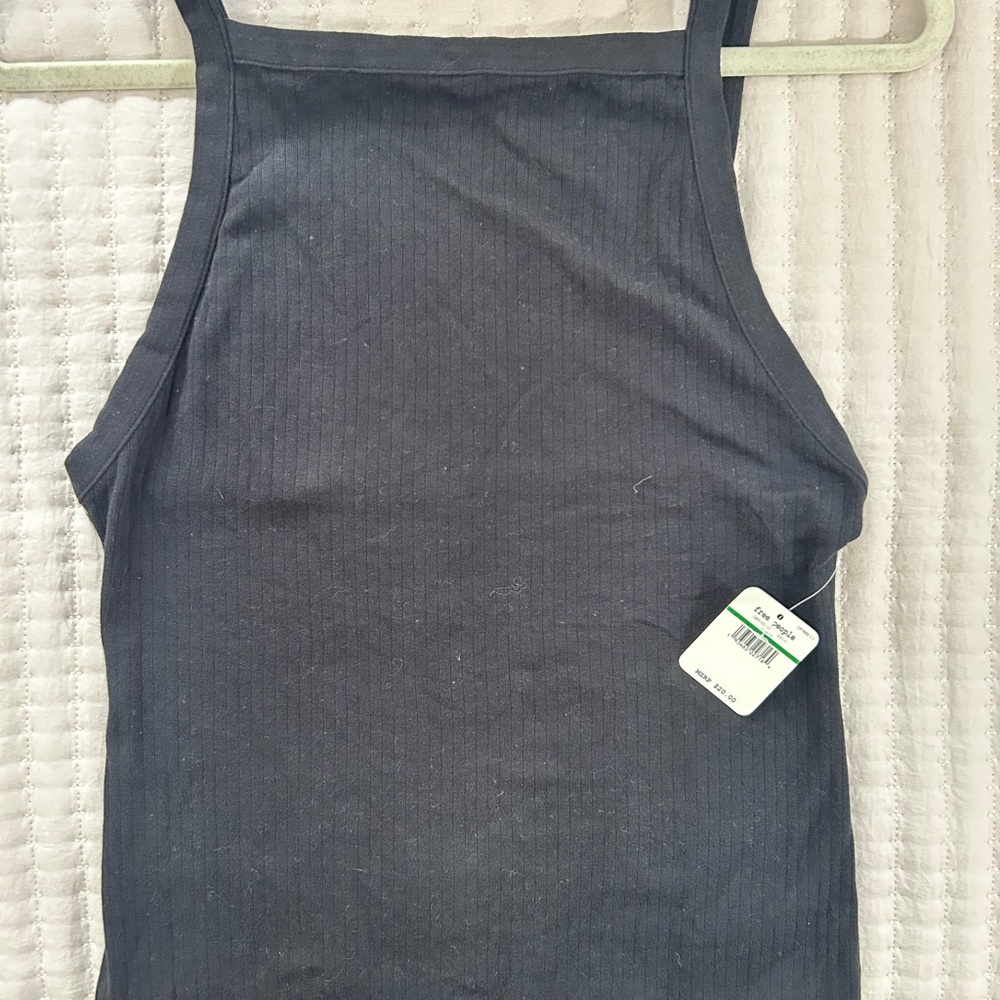 Free People Ribbed NWT Women's Black Tank Top